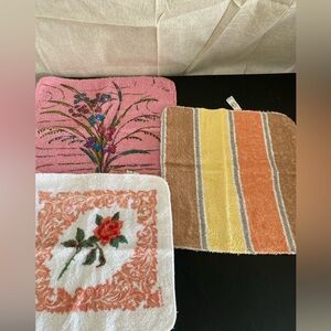 Vintage Cannon & Dundee Washcloths Random Set of Three 🌸💛🧡